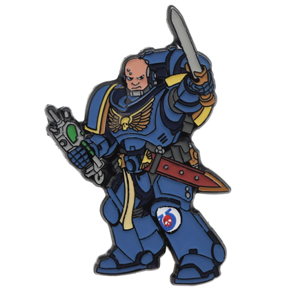Foam Brain Mystery Loot: 40K Enamel Pins - Ultramarines vs Tyranids