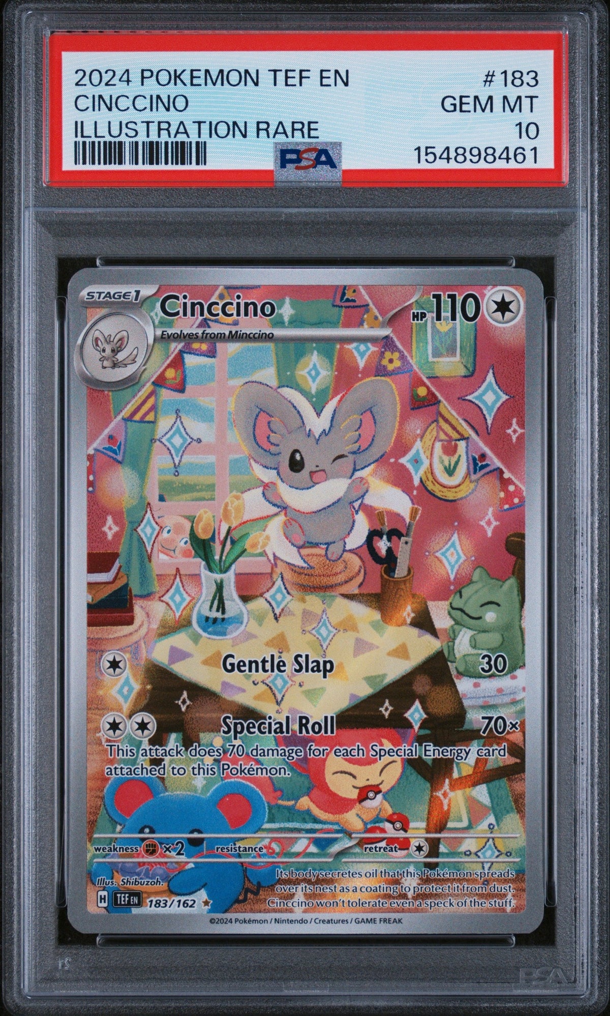 PSA 10 Cinccino #183 · Temporal Forces · 2024