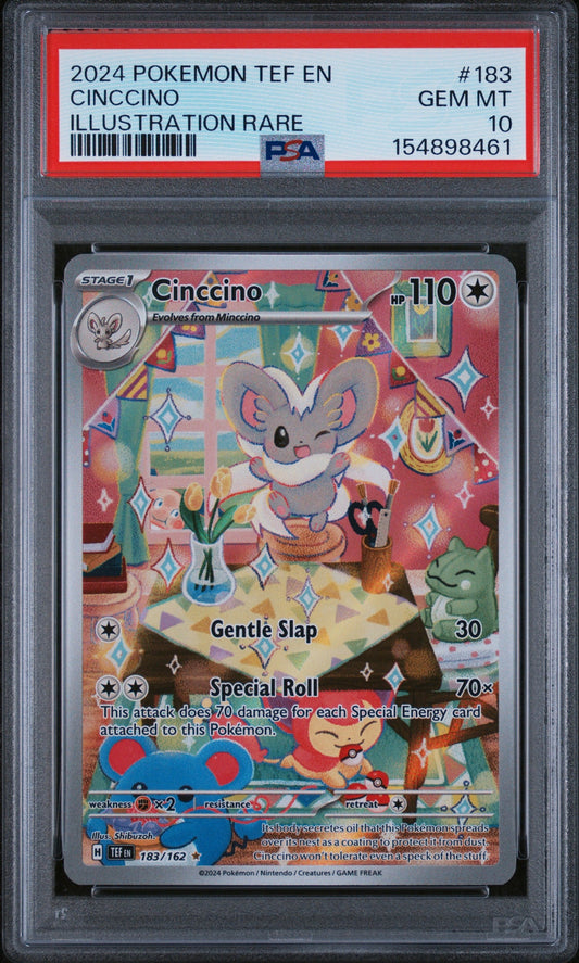 PSA 10 Cinccino #183 · Temporal Forces · 2024