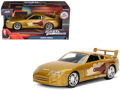 Slap Jack's Toyota Supra Gold "Fast & Furious" Movie 1/32 Diecast Model Car by Jada  free shipping USA