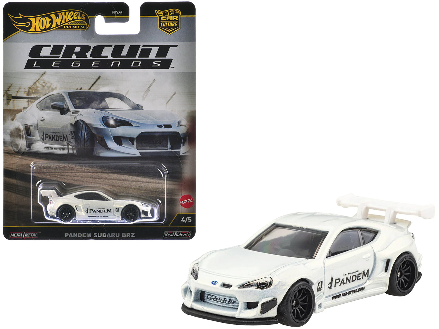 Subaru BRZ Pandem RHD (Right Hand Drive) White Metallic "Circuit Legends" Series Diecast Model Car by Hot Wheels  free shipping USA