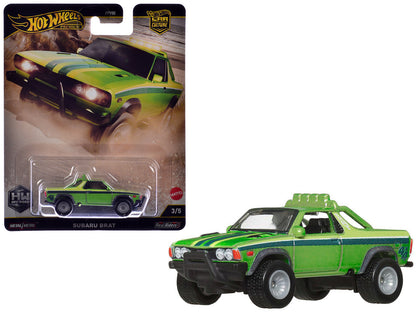 Subaru BRAT Utility Truck Green Metallic with Stripes "HW Off Road" Series Diecast Model Car by Hot Wheels  free shipping USA