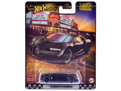 2016 Bugatti Chiron Black "Boulevard" Series Diecast Model Car by Hot Wheels  free shipping USA