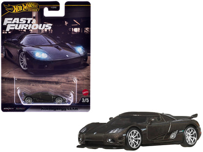 Koenigsegg CCXR Dark Gray Metallic "Fast Five" (2011) Movie "Fast & Furious" Series Diecast Model Car by Hot Wheels  free shipping USA