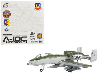 Fairchild Republic A-10C Thunderbolt II Attack Aircraft "355th Fighter Wing 354th Fighter Squadron Bulldogs" (2020) United States Air Force 1/144 Diecast Model by JC Wings  free shipping USA