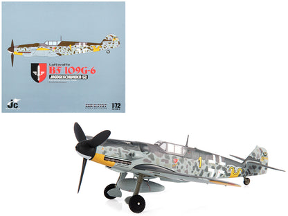 Messerschmitt Luftwaffe BF 109G-6 Fighter Plane "Jagdgeschwader 52 Eastern Front 1943 Erich Hartmann" with Display Stand Limited Edition to 600 pieces Worldwide 1/72 Diecast Model by JC Wings  free shipping USA