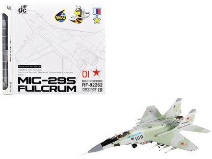 Mikoyan MiG-29S Fulcrum-C Fighter Aircraft "Hero of Russia General Sulambek Oskanov Lipetsk AB Russia" (2018) Russian Air Force 1/72 Diecast Model by JC Wings  free shipping USA