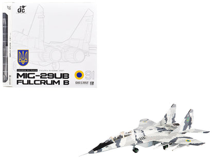Mikoyan MiG-29UB Fulcrum-B Fighter Aircraft "Vasylkiv Air Base Ukraine" (2021) Ukrainian Air Force 1/72 Diecast Model by JC Wings  free shipping USA