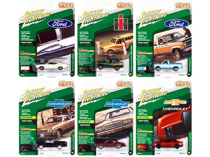 "Classic Gold Collection" 2022 Set A of 6 Cars Release 1 1/64 Diecast Model Cars by Johnny Lightning  free shipping USA
