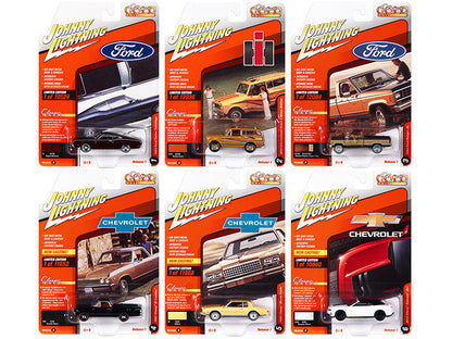 "Classic Gold Collection" 2022 Set B of 6 Cars Release 1 1/64 Diecast Model Cars by Johnny Lightning  free shipping USA