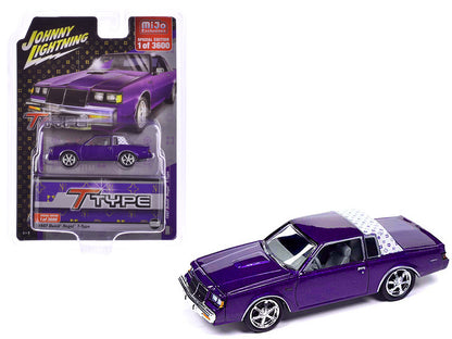 1987 Buick Regal T-Type Purple Metallic Limited Edition to 3600 pieces Worldwide 1/64 Diecast Model Car by Johnny Lightning  free shipping USA