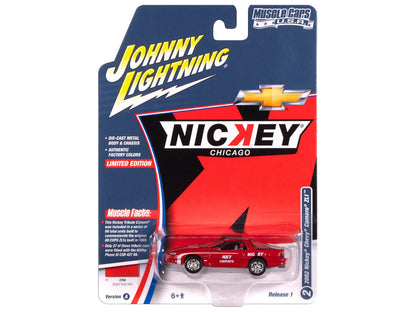 2002 Chevrolet Nickey Camaro ZL1 Bright Rally Red with White Stripes "Muscle Cars USA" Series 1/64 Diecast Model Car by Johnny Lightning