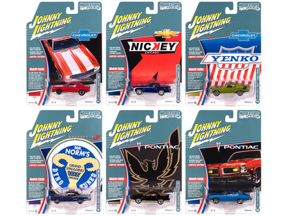 "Muscle Cars USA" 2025 Release 1 Set B of 6 pieces 1/64 Diecast Model Cars by Johnny Lightning  free shipping USA