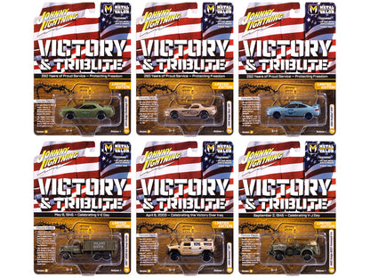 "Military" Set B of 6 pieces 2025 Release 1 Limited Edition Diecast Models by Johnny Lightning  free shipping USA