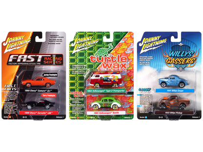Johnny Lightning "2-Packs" 2024 Release 1 Set A of 6 pieces 1/64 Diecast Model Cars by Johnny Lightning  free shipping USA