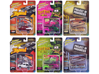"Street Freaks" 2025 Release 2 of 6 Cars 1/64 Diecast Model Cars by Johnny Lightning  free shipping USA