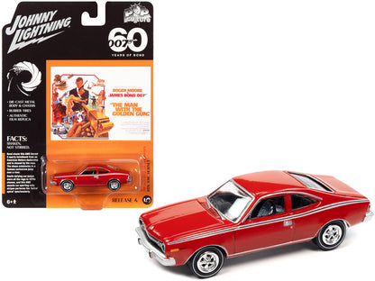 1974 AMC Hornet Red 007 James Bond "The Man with the Golden Gun" (1974) Movie "Pop Culture" 2022 Release 4 1/64 Diecast Model Car by Johnny Lightning  free shipping USA
