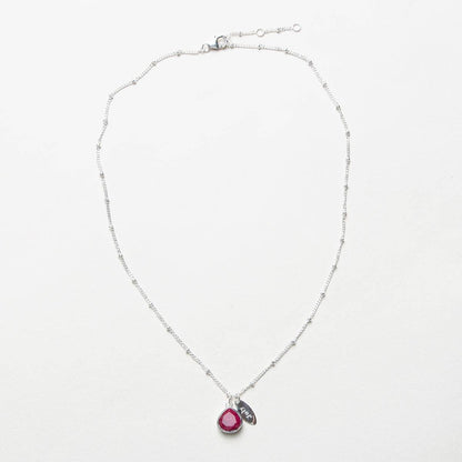 July Ruby Birthstone Necklace by Tiny Rituals