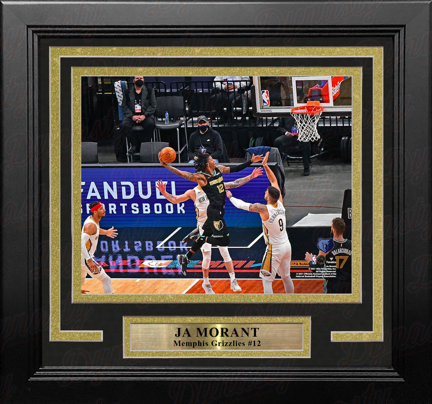 Ja Morant Slam Dunk Memphis Grizzlies 8" x 10" Framed Basketball Photo