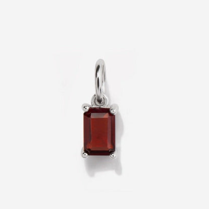 Garnet Silver Charm by Little Sky Stone
