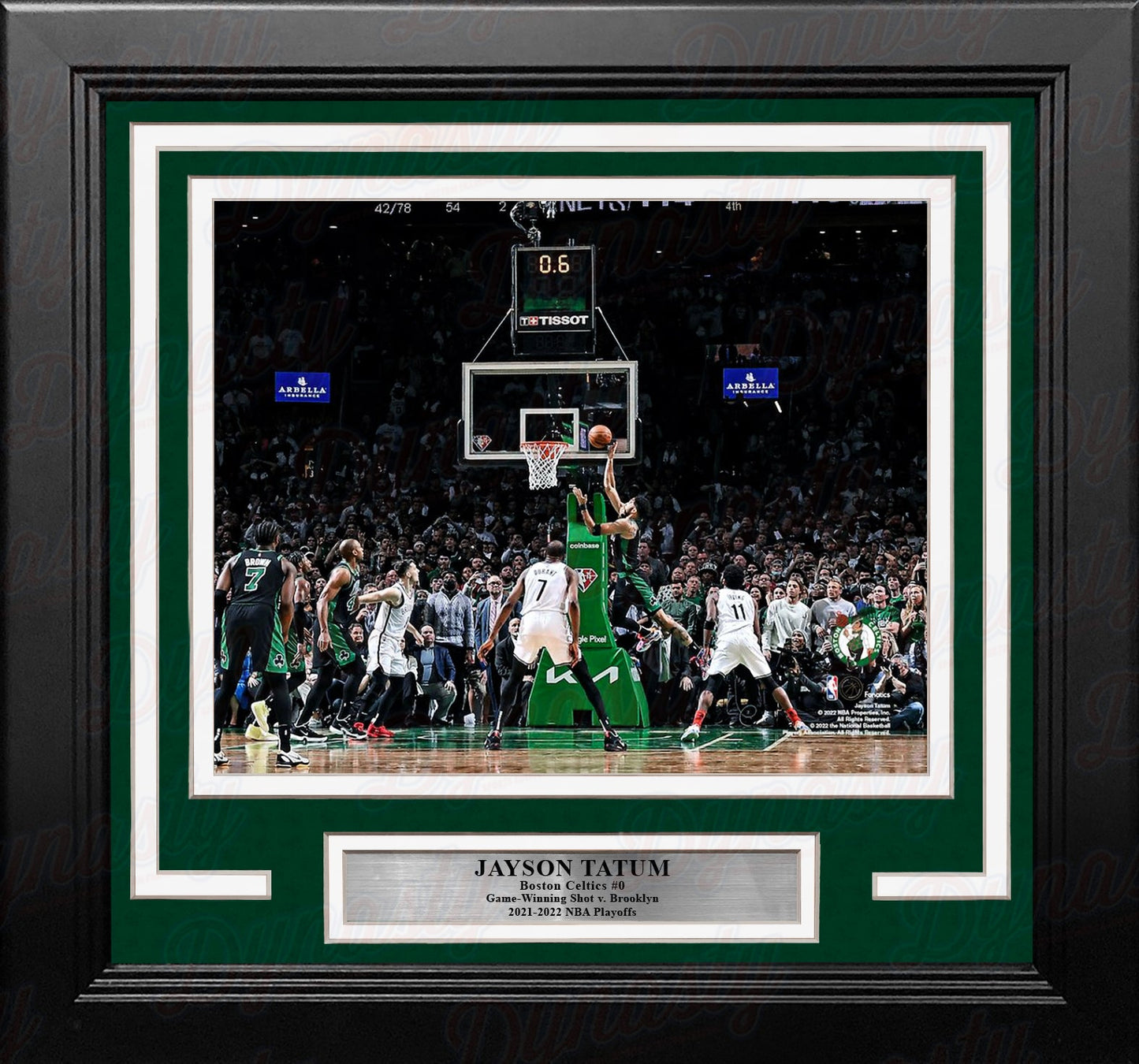 Jayson Tatum Game-Winner v. Nets Boston Celtics 8" x 10" Framed Basketball Photo