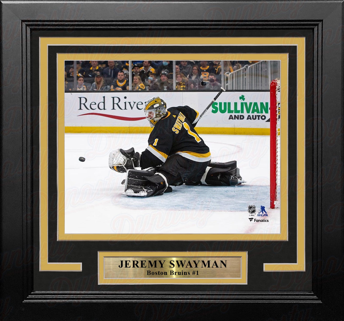 Jeremy Swayman in Action Boston Bruins 8" x 10" Framed Hockey Photo