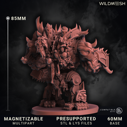 Chaos Wrath Juggernaut Multipart Set by WildMesh – Resin Printed Grimdark Sci-Fi Mini (28/32mm)