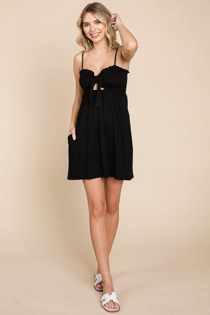 Tie Knot Bust Mini Dress by RolyPoly Apparel