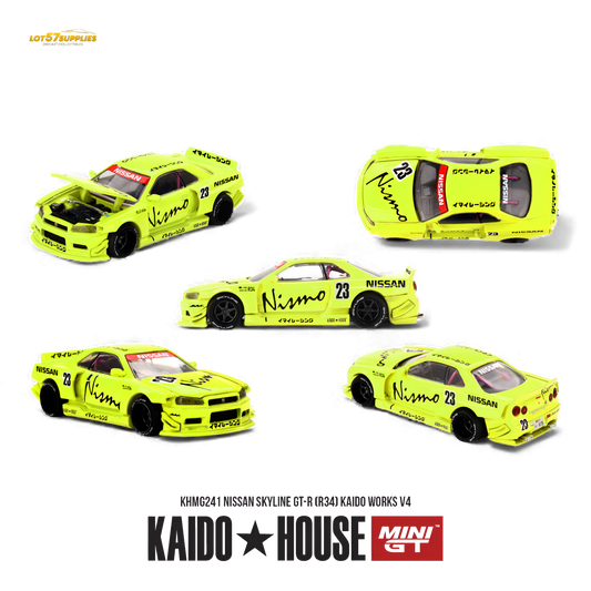(Pre-Order) Kaido House Nissan Skyline GT-R (R34) - Kaido Works V4 1:64