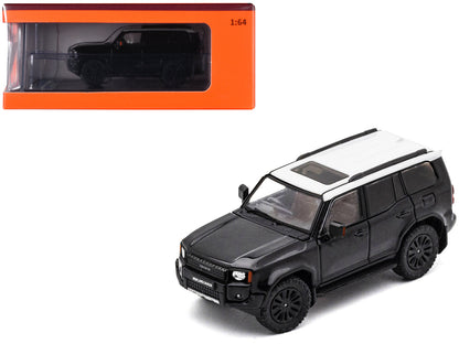 Toyota Land Cruiser Prado 250 Black with White Top 1/64 Diecast Model Car by GCD  free shipping USA