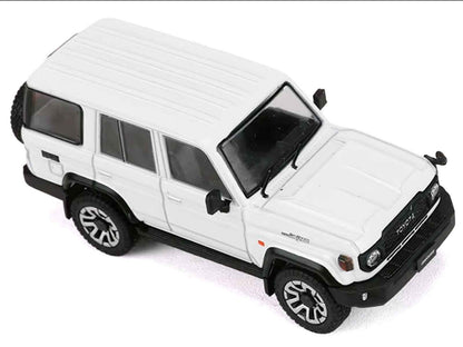 Toyota Land Cruiser (J76) RHD (Right Hand Drive) White 1/64 Diecast Model Car by GCD