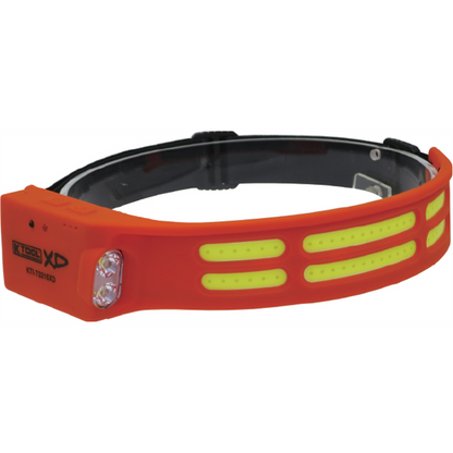 K Tool International 600 LM Flexible COB Headlight with a Motion Sensing Side Flashlight
