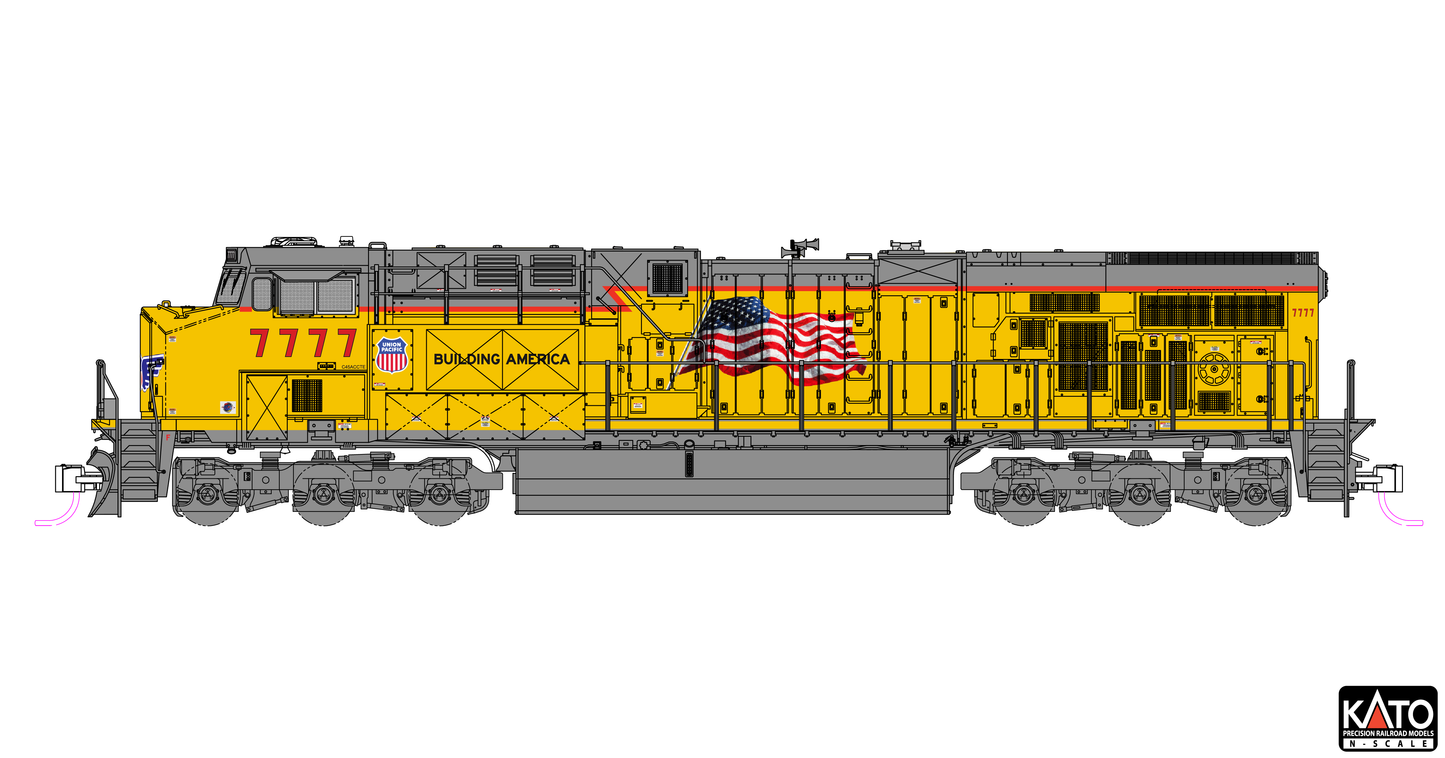 Kato 176-8967 N GE ES44AC Union Pacific #7777 Locomotive DCC READY
