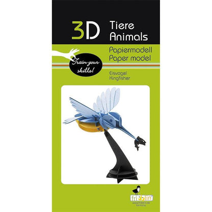 Kingfisher 3D Cardboard Model Kit Fridolin