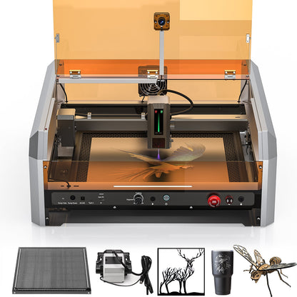 L8 Laser Engraver Machine, 20W/40W Power, 40000mm/min High Speed All-in-one, Air Assist, Lightburn Camera