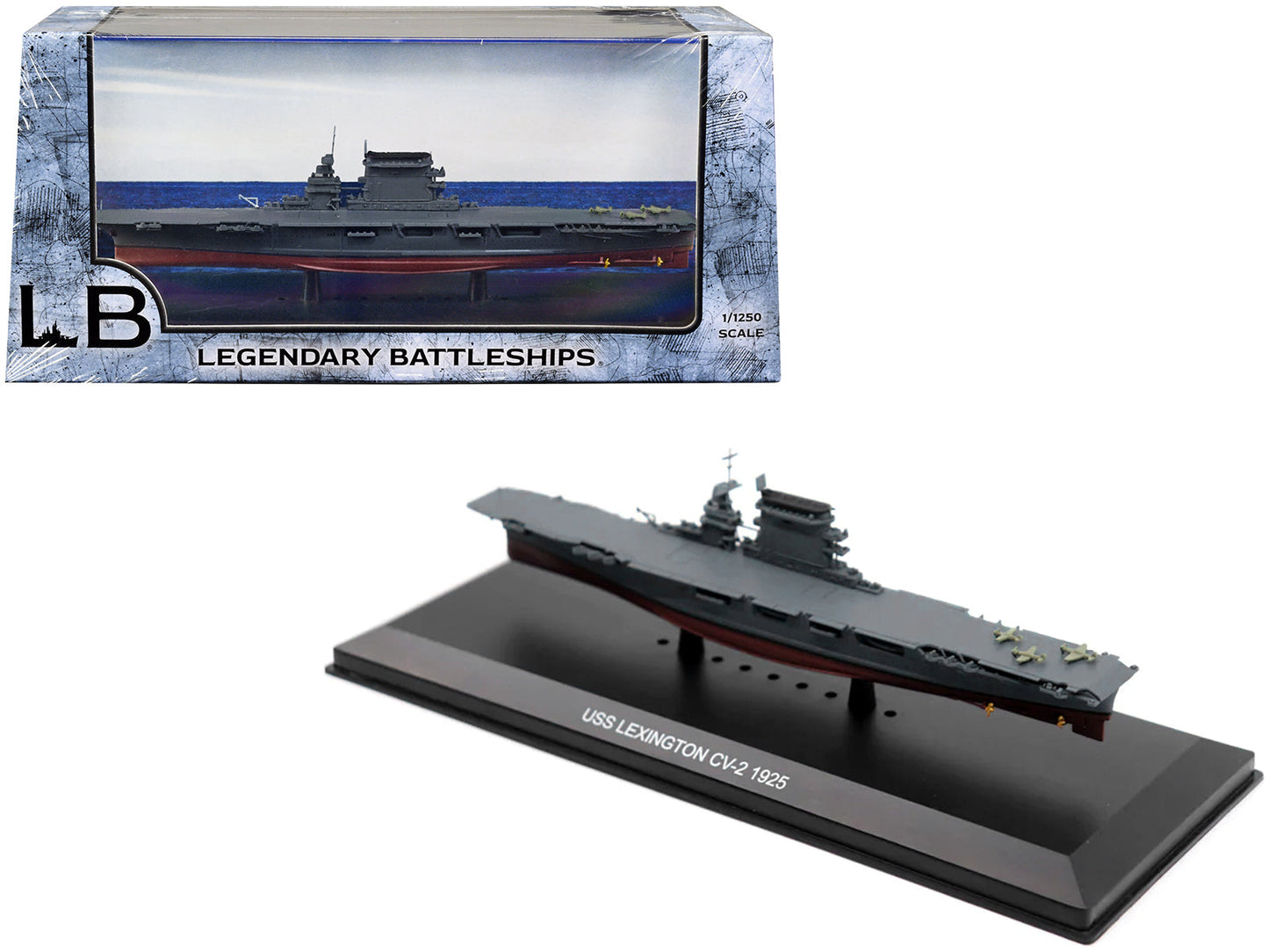 USS Lexington CV-2 Aircraft Carrier (1925) 1/1250 Diecast Model by Legendary Battleships  free shipping USA