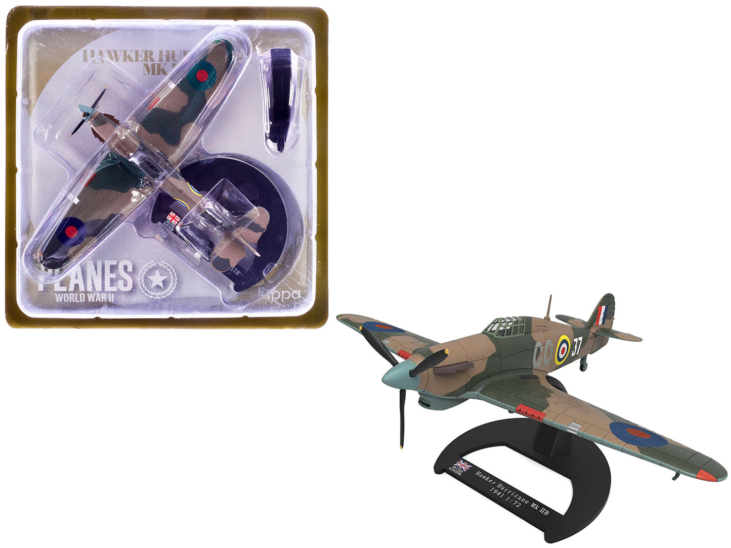 Hawker Hurricane Mk.IIB Aircraft "No. 134 Squadron 151 Wing Vaenga USSR" (1941) British Royal Air Force "Planes of World War II" Series 1/72 Diecast Model Airplane by Luppa  free shipping USA
