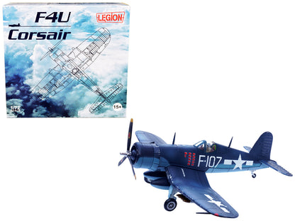 Vought F4U-1D Corsair Fighter Plane "1st Lt. Phillip DeLong Marine Fighter Squadron (VMF-224)" (1945) 1/72 Diecast Airplane Model by Legion  free shipping USA