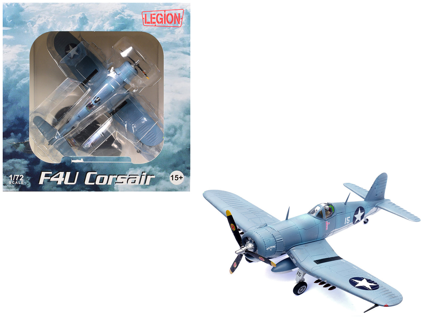 Vought F4U-1 Corsair Fighter Plane "Daphne 'C' 2nd Lt. James N. Cupp VMF-213 Hell Hawks Guadalcanal" (1943) United States Marines 1/72 Diecast Model Airplane by Legion  free shipping USA