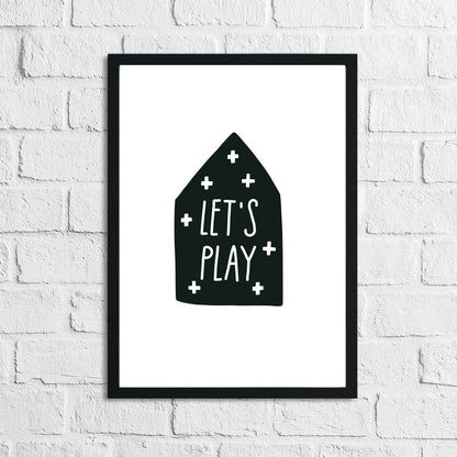 Scandinavian Let's Play Children's Nursery Bedroom Wall Decor Print by WinsterCreations™ Official Store