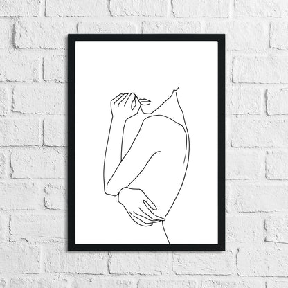 Women's Body Line Work Bathroom Bedroom Dressing Room Wall Decor Print by WinsterCreations™ Official Store