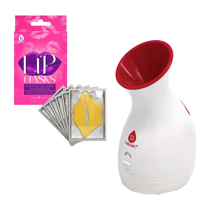 Pursonic Spa-Ready Skincare Bundle: Facial Steamer & Hydrating Lip Masks (Pack of 6) by Pursonic