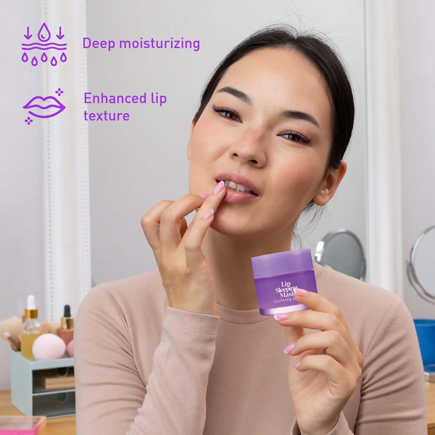 Lip Sleeping Mask Collection Bundle: Cherry Blossom & Berries + Gummy Bear & Fresh Mint by Pursonic