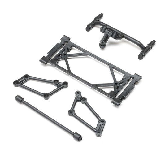 Losi LOS-2423 Front Wing Mount Set, Black: 22S Sprint