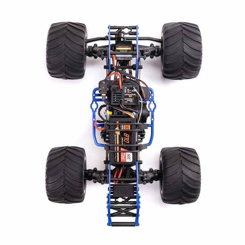 Losi 1/18 Mini LMT 4X4 BLUE Brushed Monster Truck RTR, Son-Uva Digger LOS01026T2