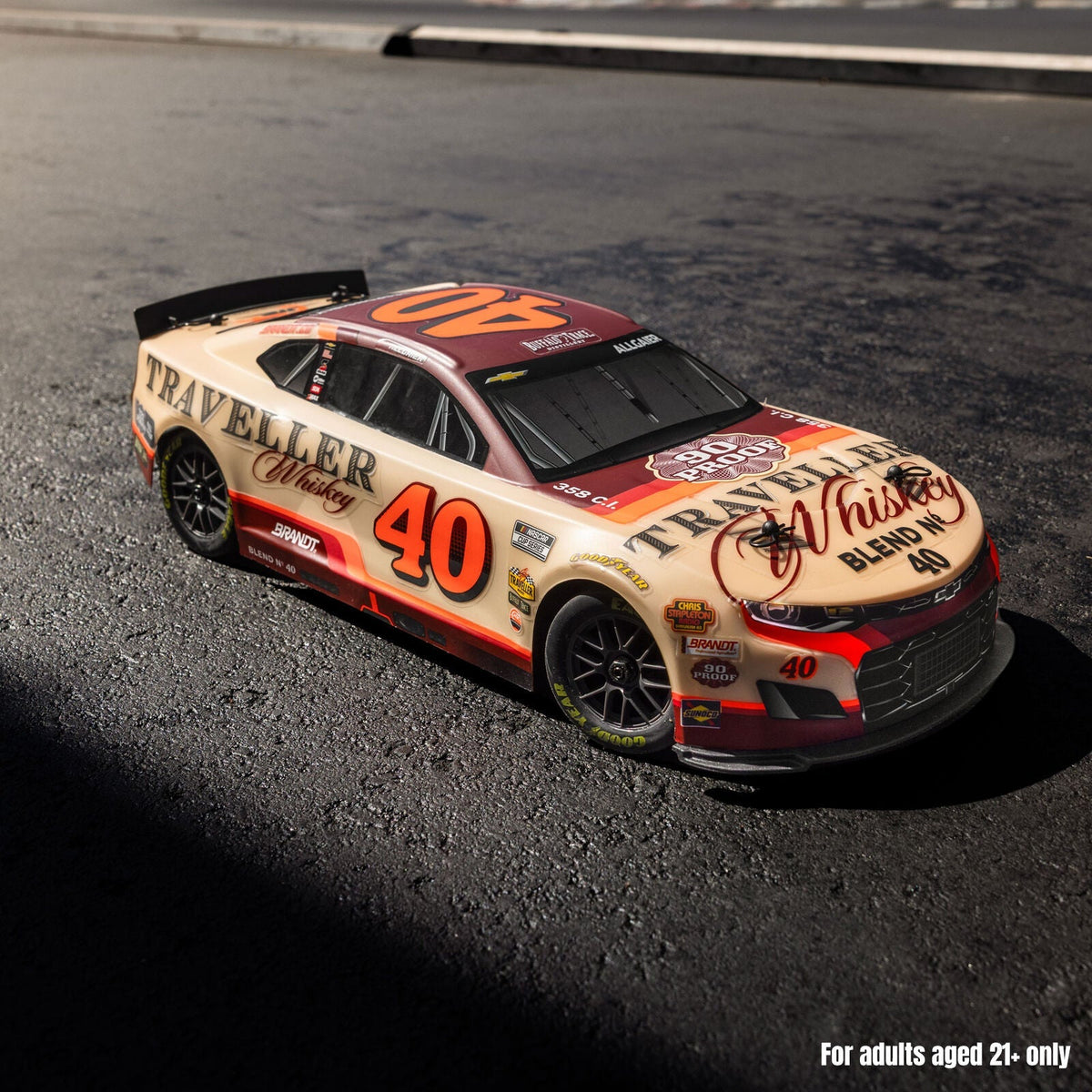 Losi 1/12 NASCAR Justin Allgaier No. 40 Traveller Whiskey Chevrolet ZL1 AWD RTR