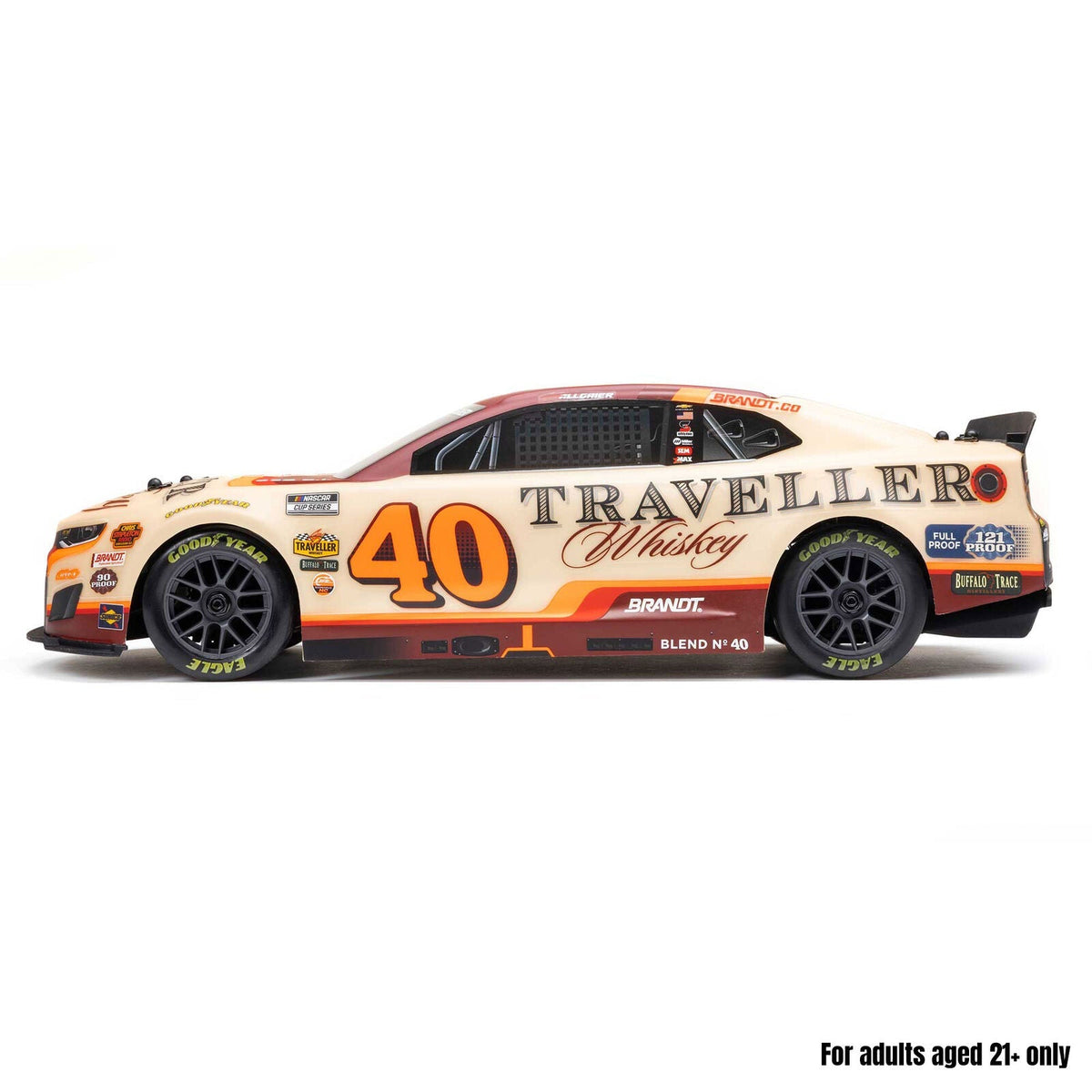 Losi 1/12 NASCAR Justin Allgaier No. 40 Traveller Whiskey Chevrolet ZL1 AWD RTR