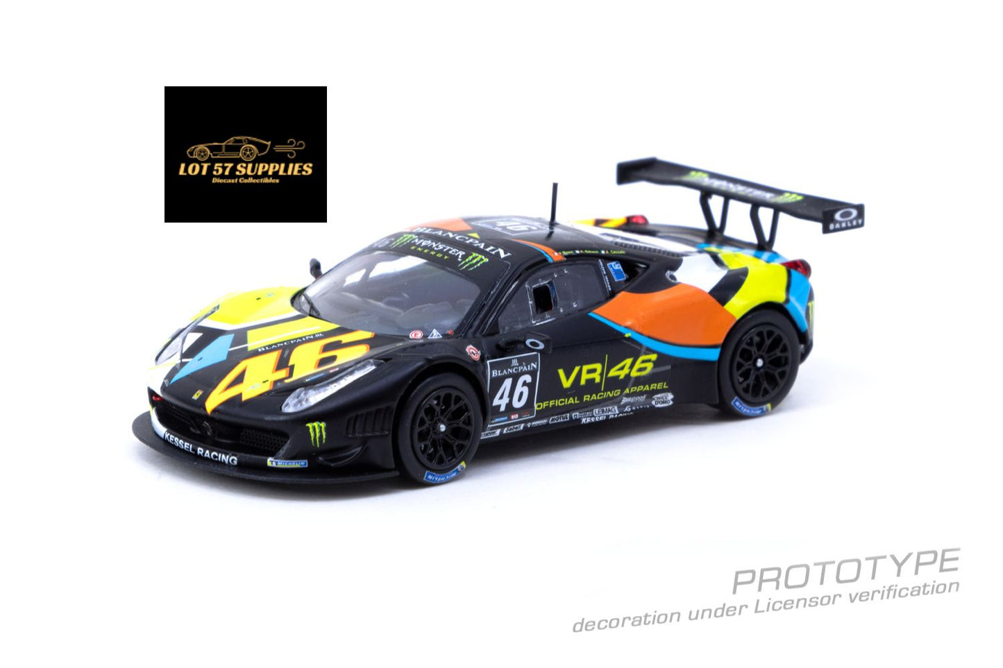 Tarmac Works Hobby64 Ferrari 458 Italia GT3 VR46 T64-073-12BGT646N 1:64