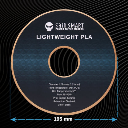 LW-PLA Filament, 1.75mm, Black & White, 1KG, Lightweight Low-Density Active Foaming PLA for 3D Print RC Planes Drone Parts