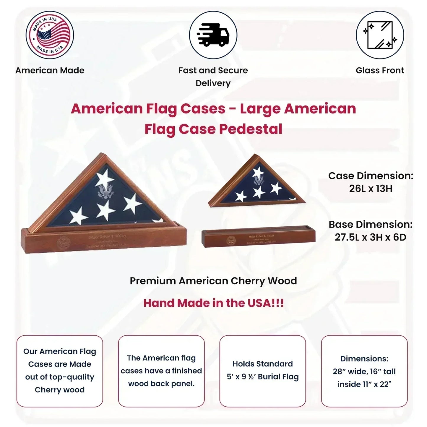 Memorial Flag Case , Memorial Flag Display Case.